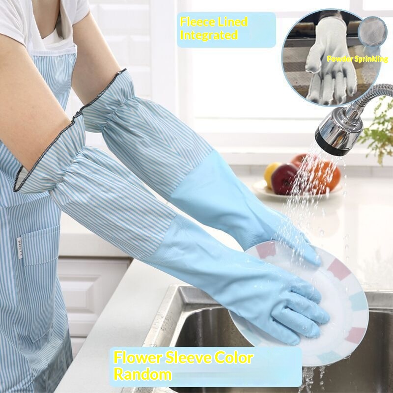 Kitchen And Household Cleaning Waterproof Rubber Gloves 8