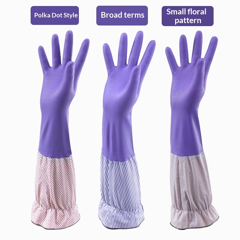 Kitchen And Household Cleaning Waterproof Rubber Gloves 9