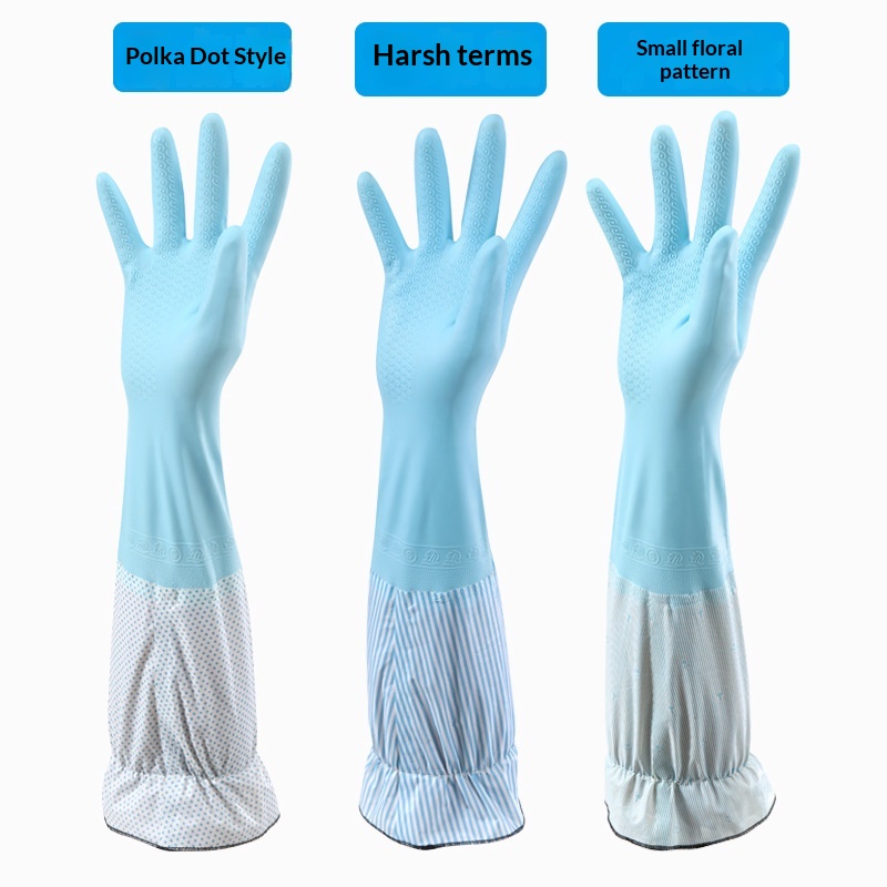 Kitchen And Household Cleaning Waterproof Rubber Gloves 4