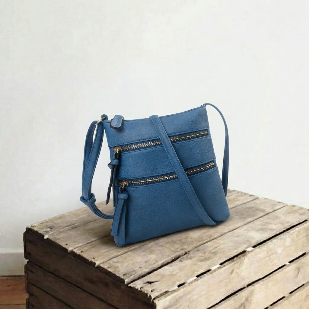 Womens Minimalist Casual Multi-functional Crossbody Bag With Pockets