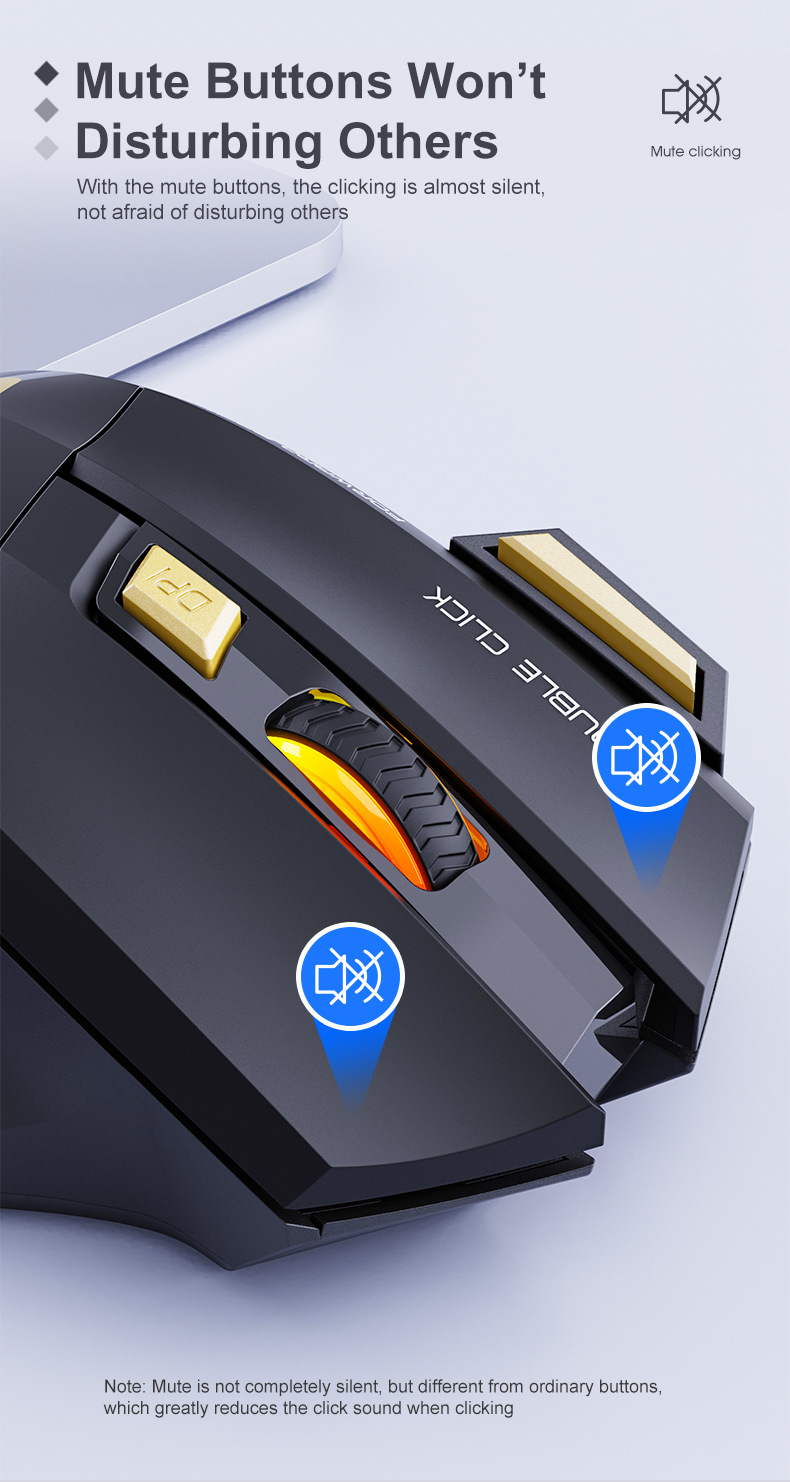 Colorful Breathing Light Wireless Gaming Mouse 7