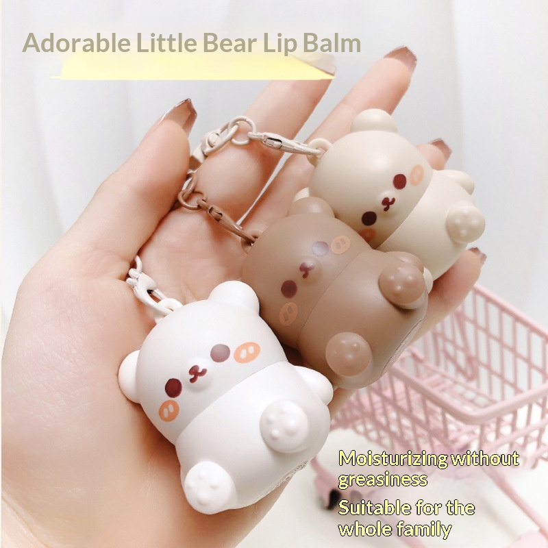 Little Cute Bear Keychain Lip Balm