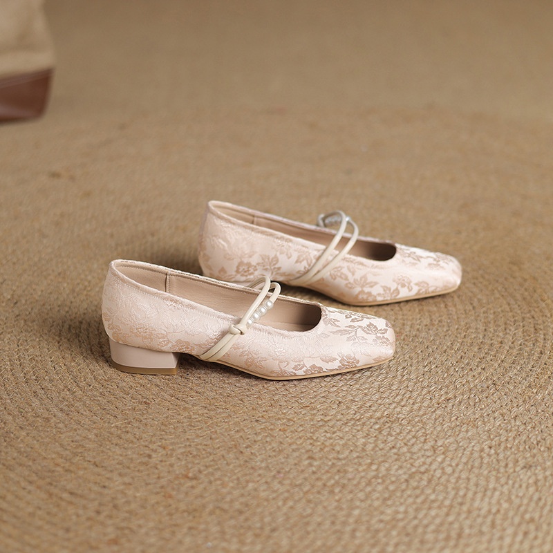 Women's Satin Flats – walking lifestyle shot