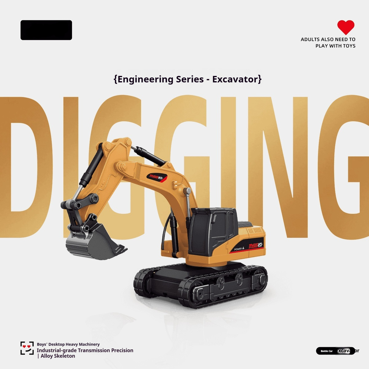 Mini engin de chantier en alliage — bulldozer jouet sonore 8