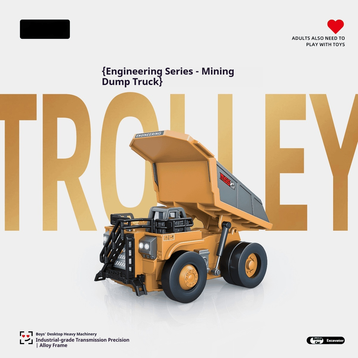 Mini engin de chantier en alliage — bulldozer jouet sonore 2