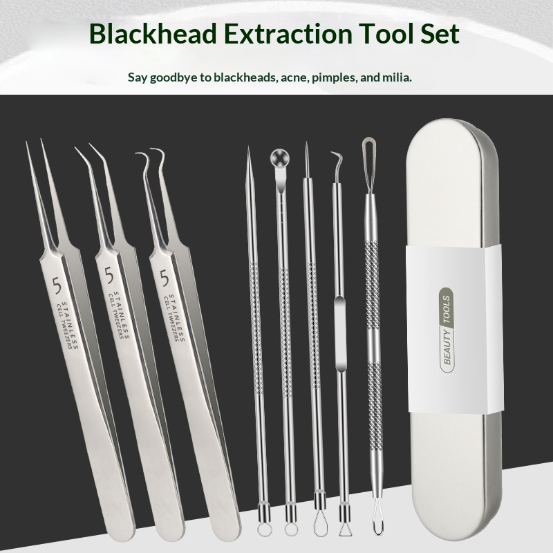 Pimple-removing Needle And Blackhead Cell Clip Set