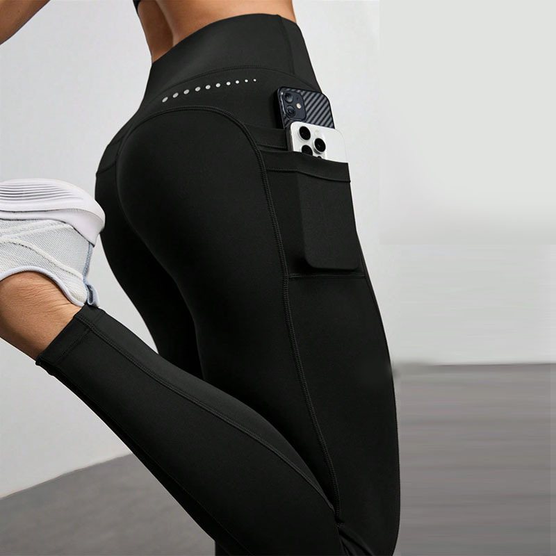 Womens Yoga Pants With High-waisted Belt Pockets