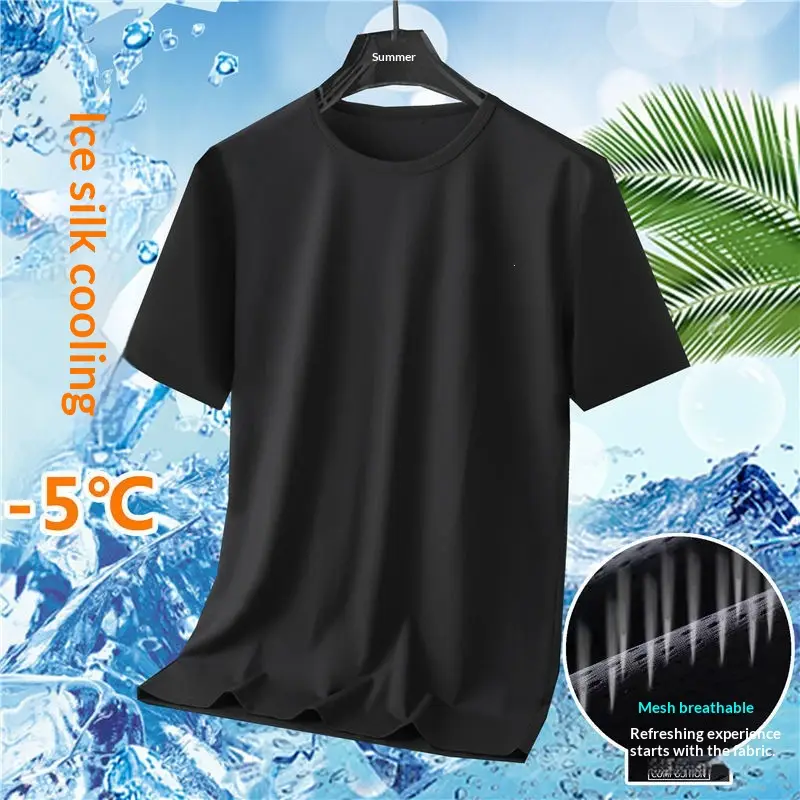 Summer Ice-silk Short-sleeve T-shirt For Men