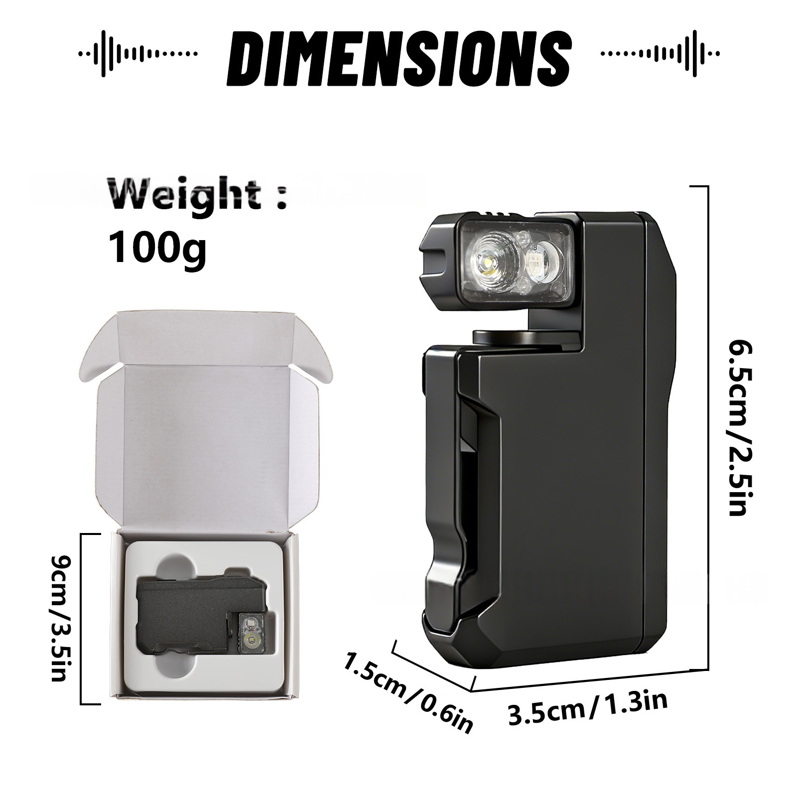 Rechargeable EDC Flashlight 400-lumen EDC Light Portable Mini Flashlight — foto 5
