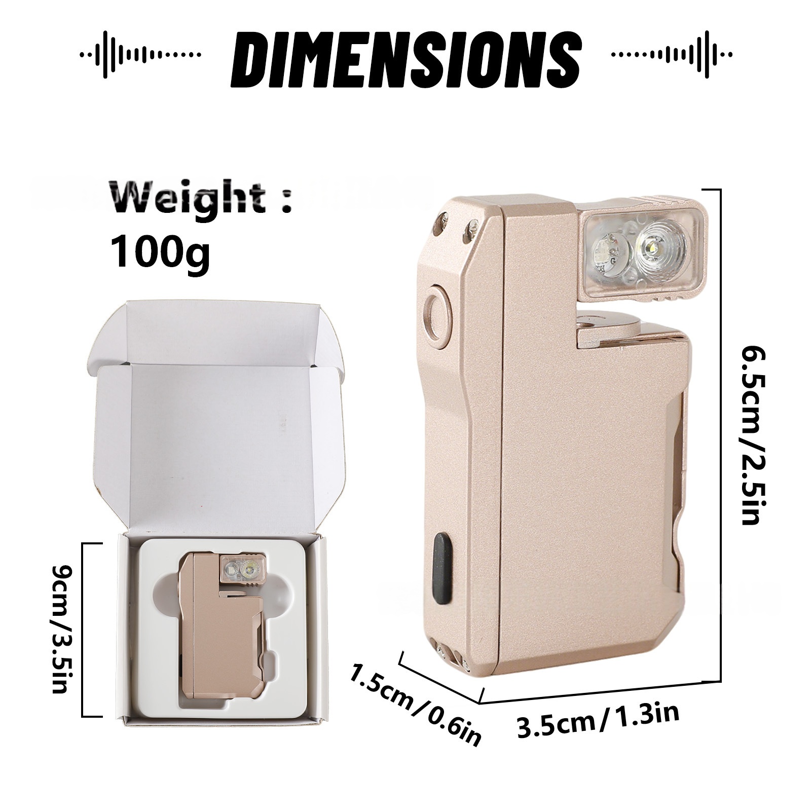 Rechargeable EDC Flashlight 400-lumen EDC Light Portable Mini Flashlight — foto 6