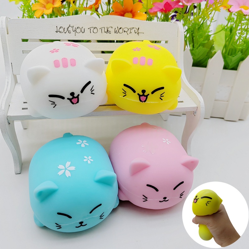 Super-cute Colorful Cartoon Cat Stress-relief Toy