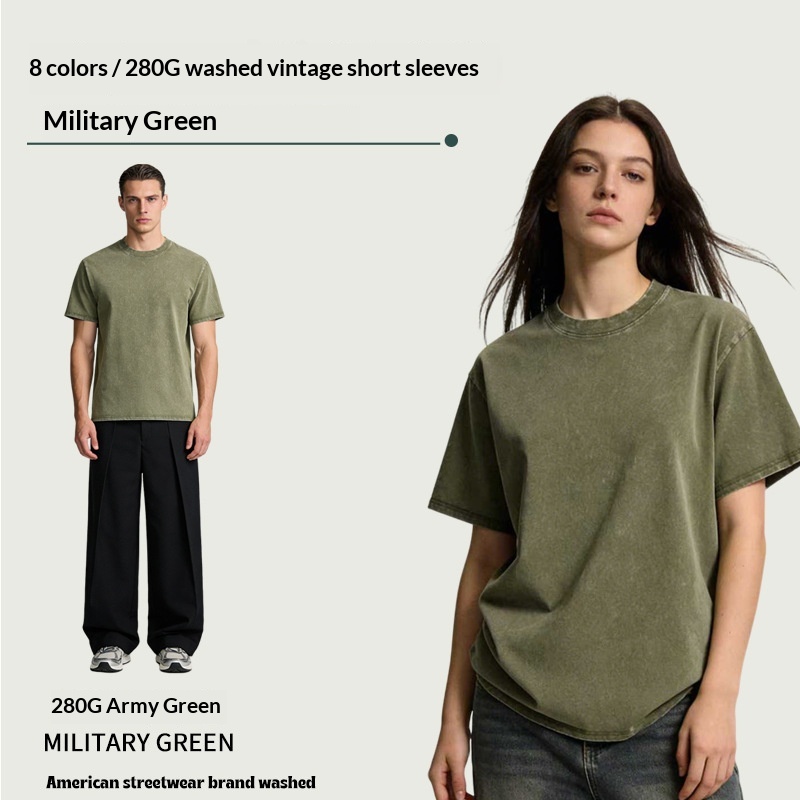 European-size Retro T-shirt For Men And Women