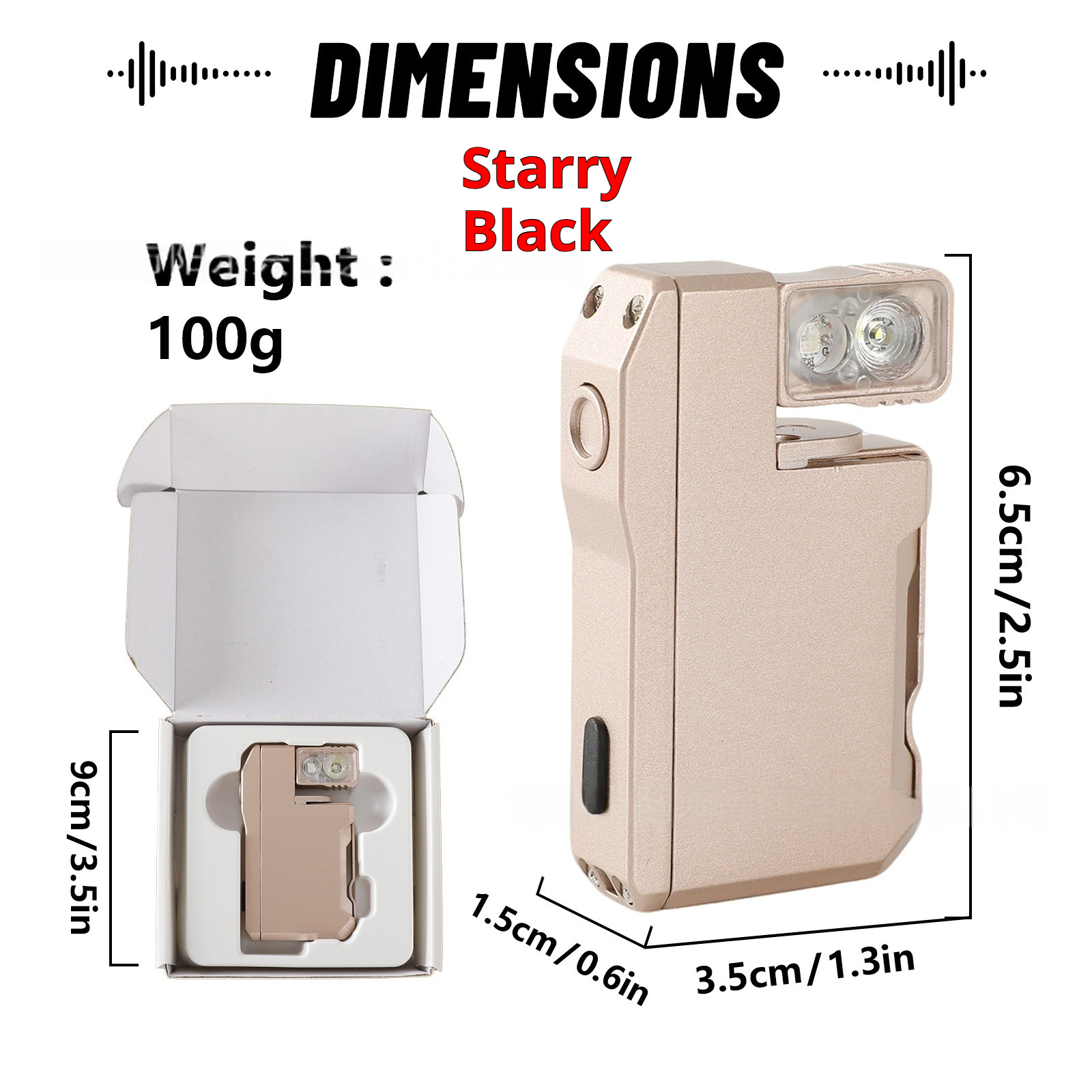 Rechargeable EDC Flashlight 400-lumen EDC Light Portable Mini Flashlight — foto 8