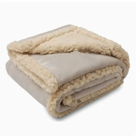 Flannel Cotton Wool Sherpa Thick Pet Blanket