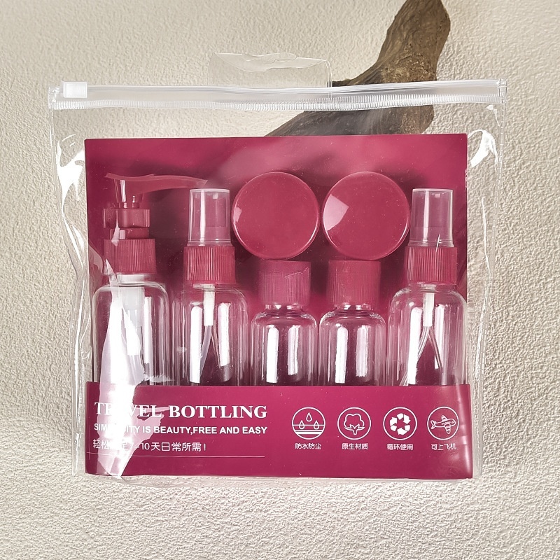 Travel-sized Cosmetic Travel-size Bottle Portable Toiletry Bag Set