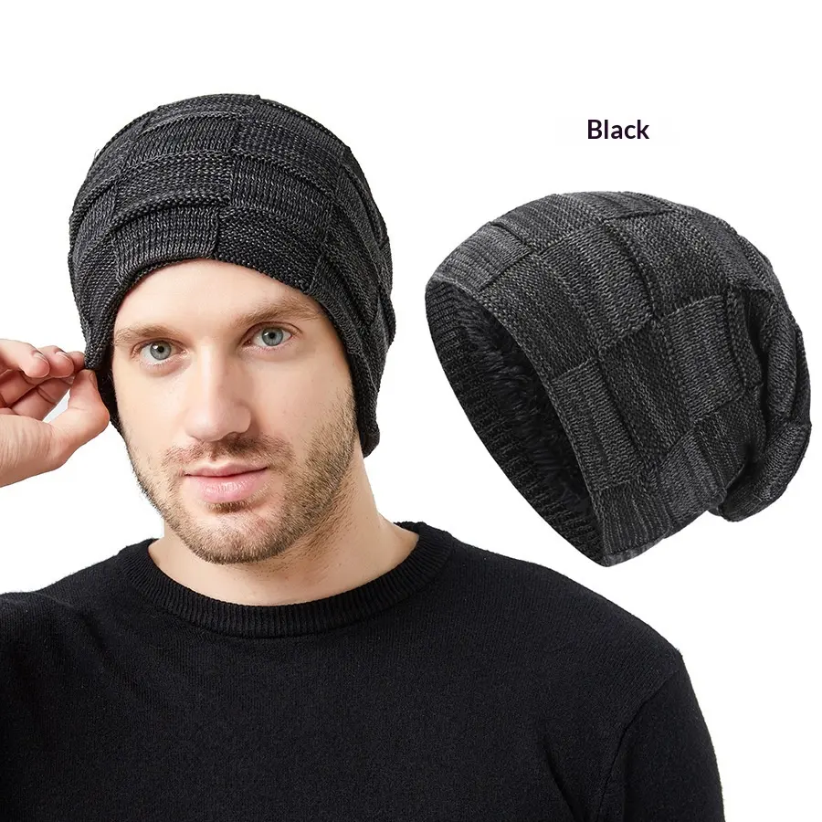 Mens Winter Knitted Hat Couples Style Warm