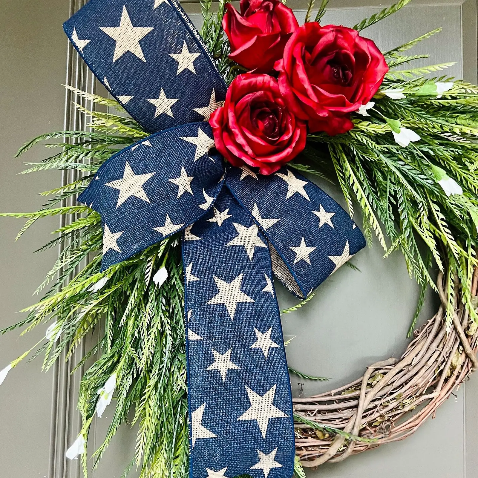 Rose Garland In Red White And Blue
