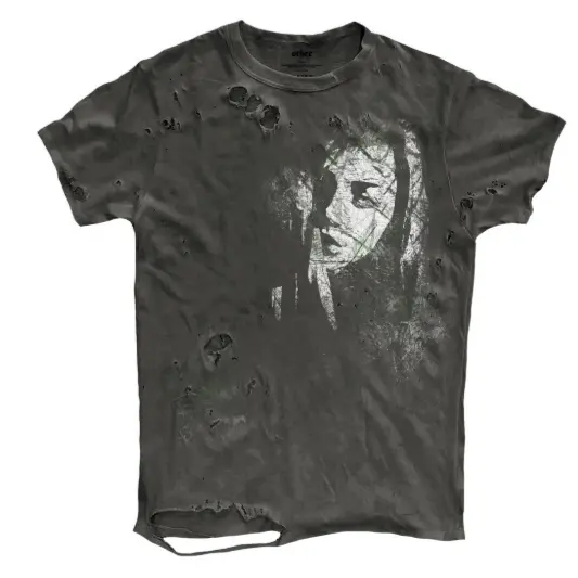 Distressed Washed Short-sleeve Ripped T-shirt For Men