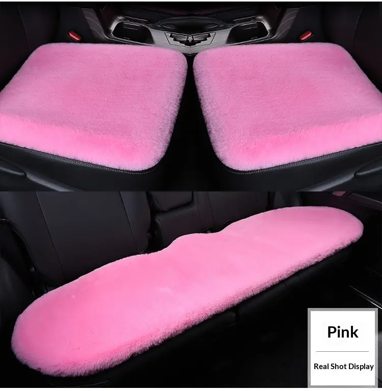 Thickened Winter Car Seat Cushion Plush Three-piece Set