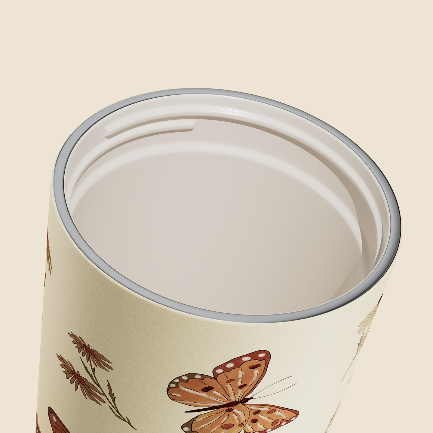 Stainless Steel Thermos With A Ceramic Inner Liner And Straw, Stylish Design For Women