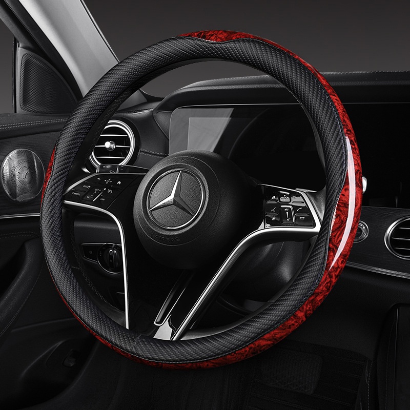 Car Steering Wheel Cover No Slip Ultra Thin D Shape For Magotan