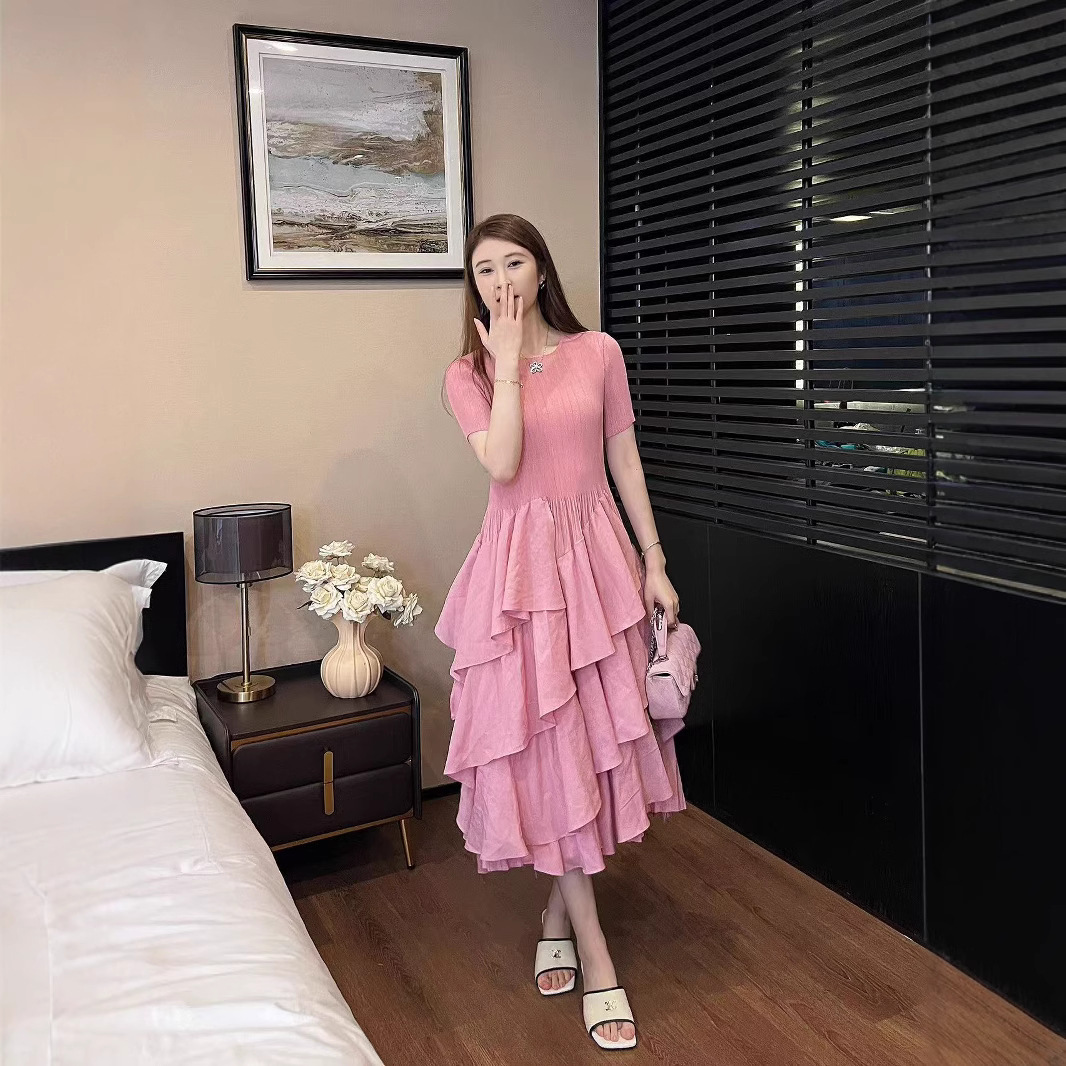 New Womens Long-sleeve Tiered Dress