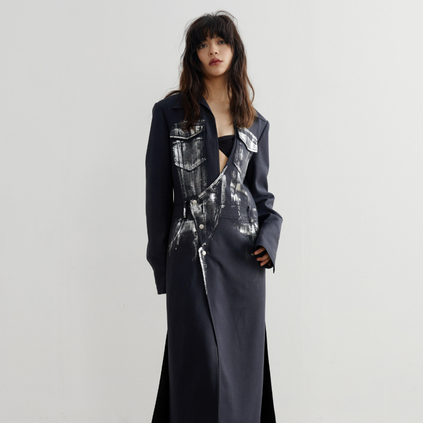 Rock Artist Style Extra Long Blazer