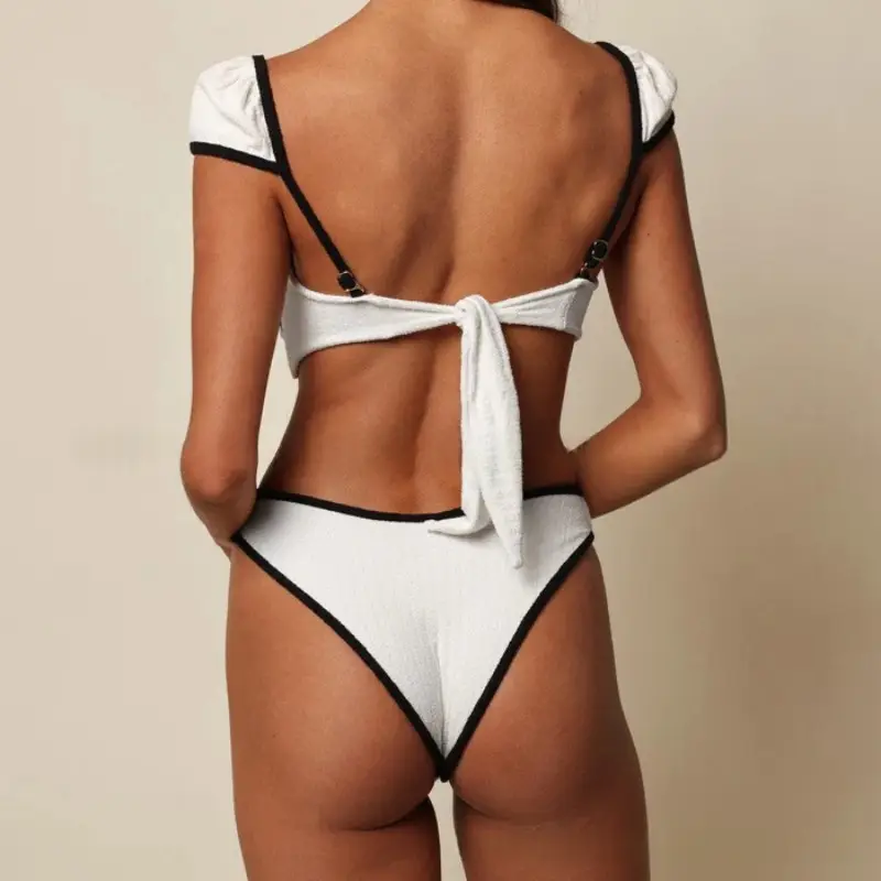 High Waisted Bikini Split Swimsuit With Sexy Straps For Women