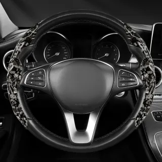 Car Maple-grain Steering Wheel Cover High-end Cassette-style Wrap