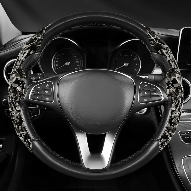 Car Maple-grain Steering Wheel Cover High-end Cassette-style