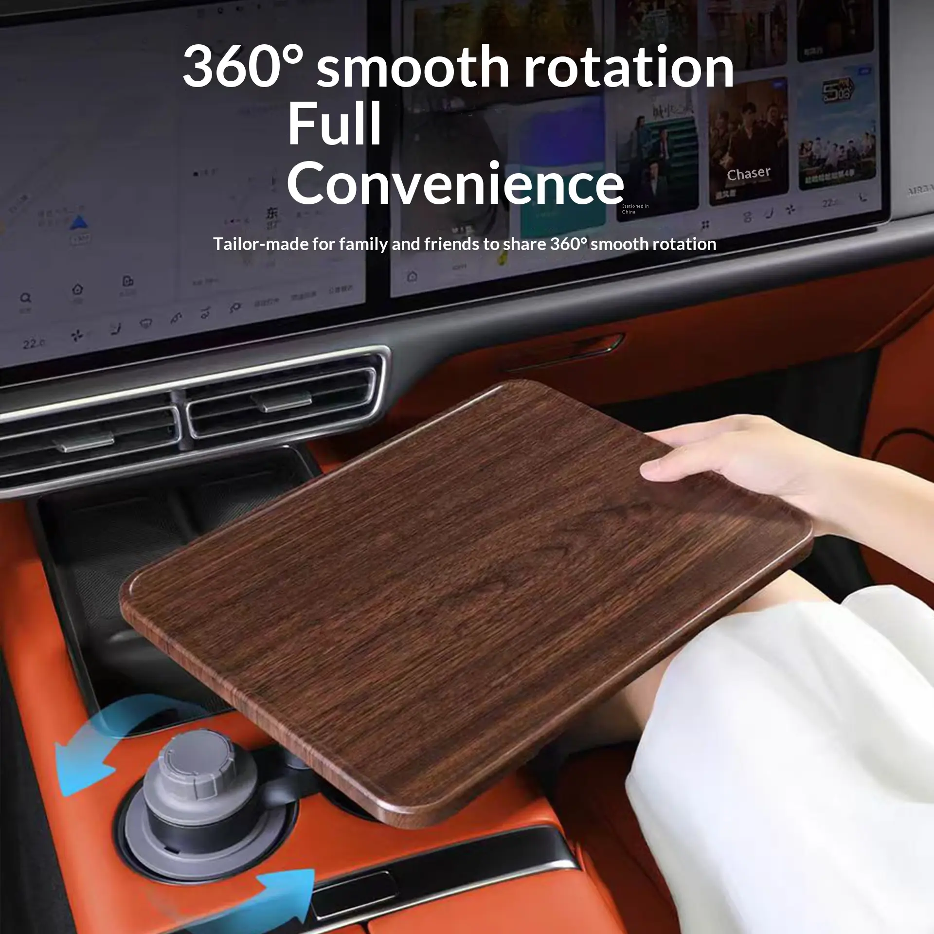 Aluminum Alloy In-Vehicle Suspended Small Table