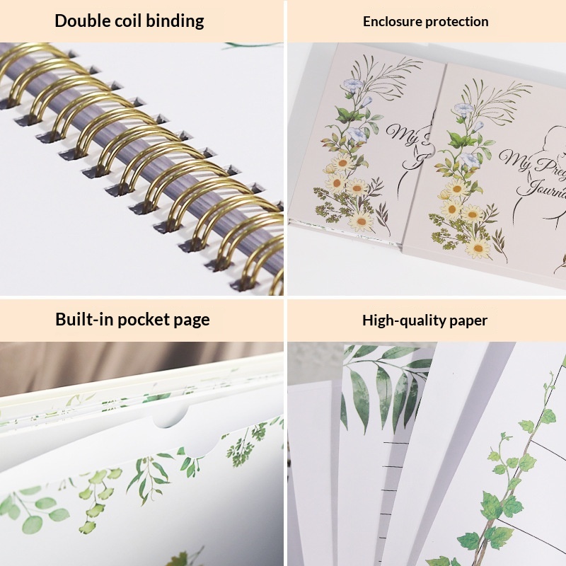 Pregnancy Prenatal Checkup Record Coil Photo Album Schedule Book Maternal Pregnancy File A4 Notebook 4