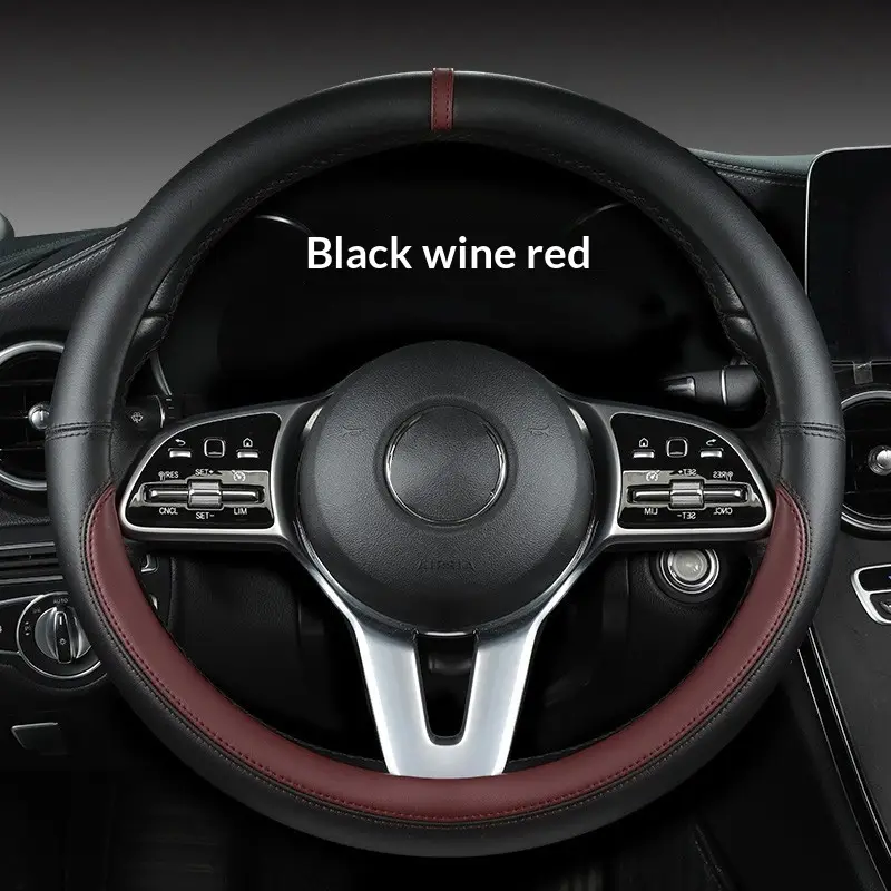 Sporty Car Steering Wheel Cover Minimalist Design