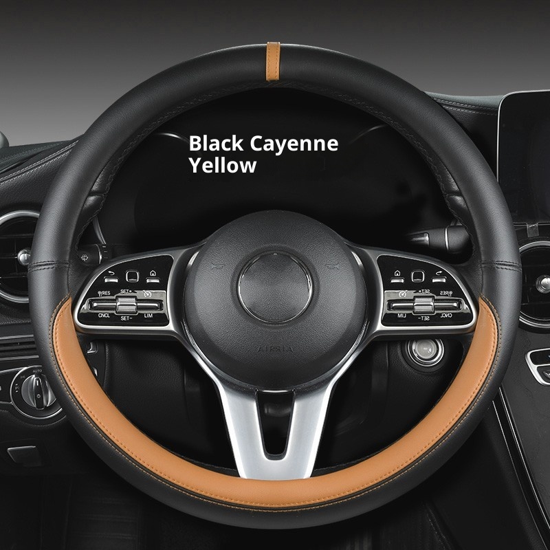 Sporty Car Steering Wheel Cover Minimalist Design