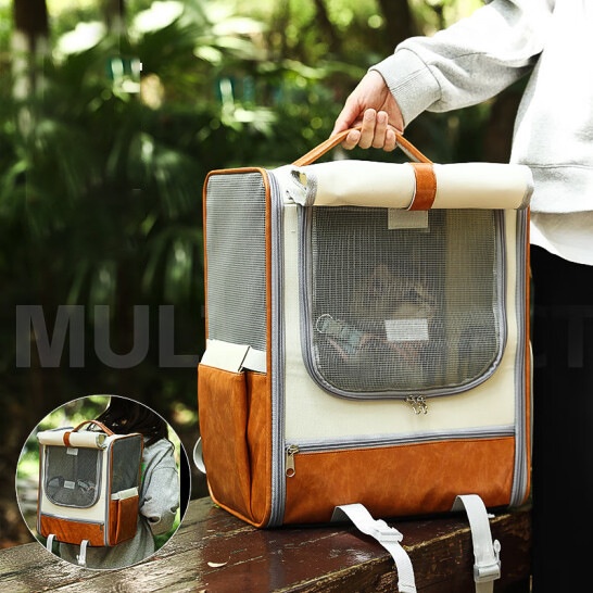 Non-deforming Portable Pet Backpack For Cats On The Go With Shoulder Straps — foto 2