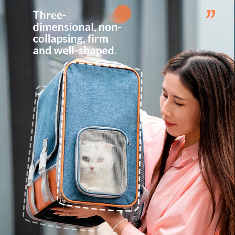 Non-deforming Portable Pet Backpack For Cats On The Go With Shoulder Straps — foto 5