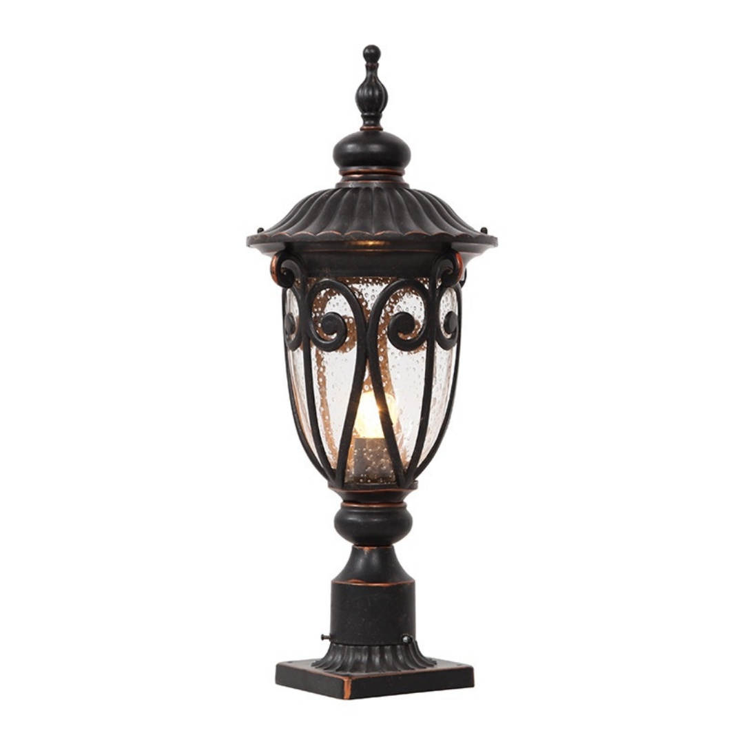 European-style Outdoor Column Head Lamp, Waterproof Courtyard Light For Landscaping