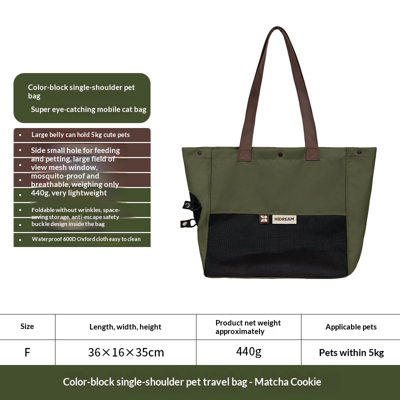 Sac a bandouliere en colour block pour chats jusqu a 5 KG ANTI-EVASION