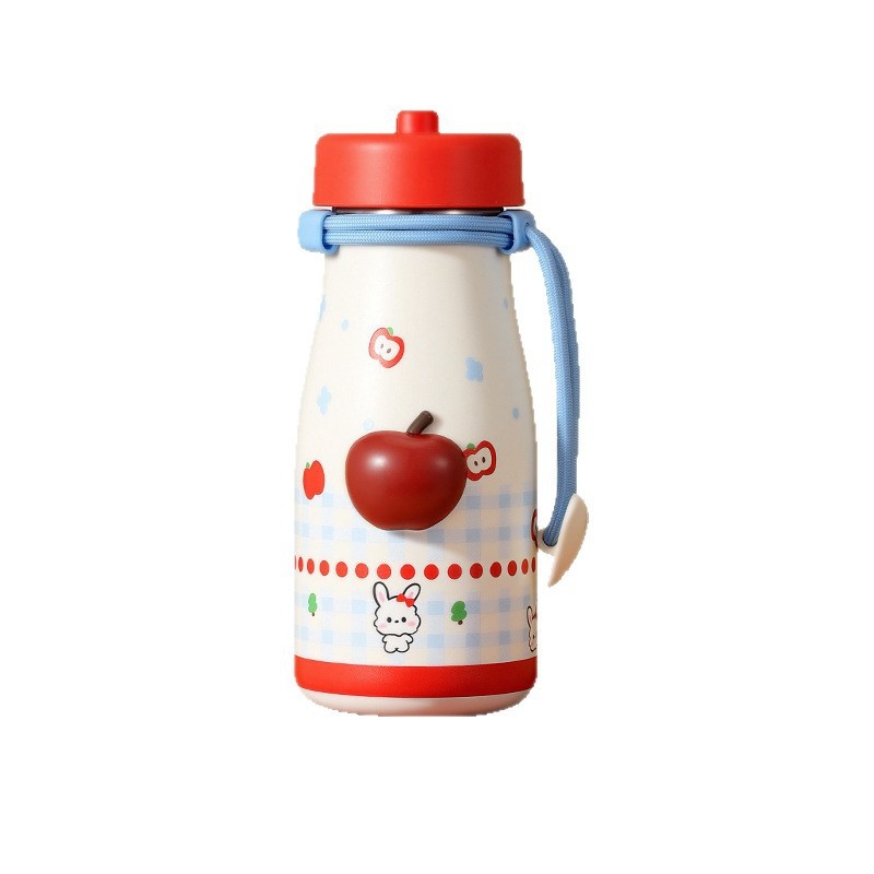 High appearance Girls Double wall Straw Bottle  316 Stainless Steel — foto 8