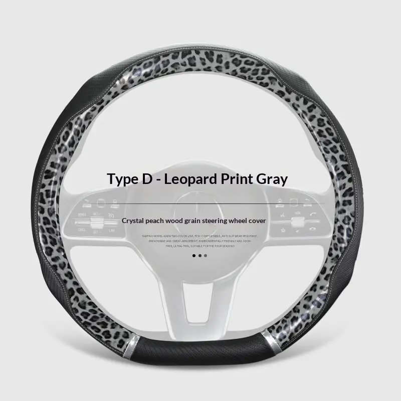 Crystal Rosewood Car Steering Wheel Cover