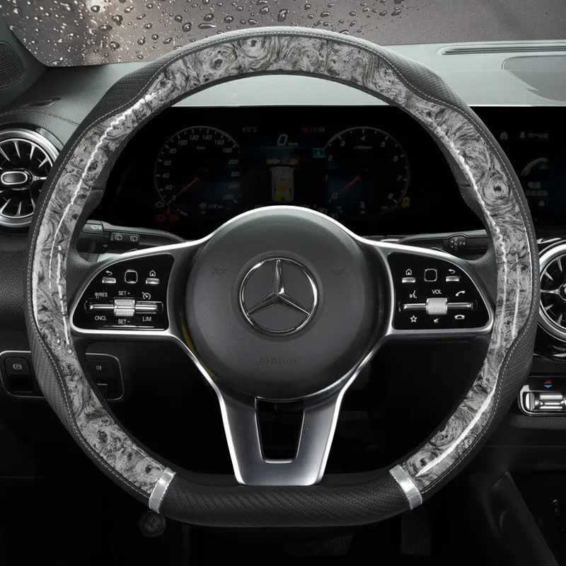 Crystal Rosewood Car Steering Wheel Cover
