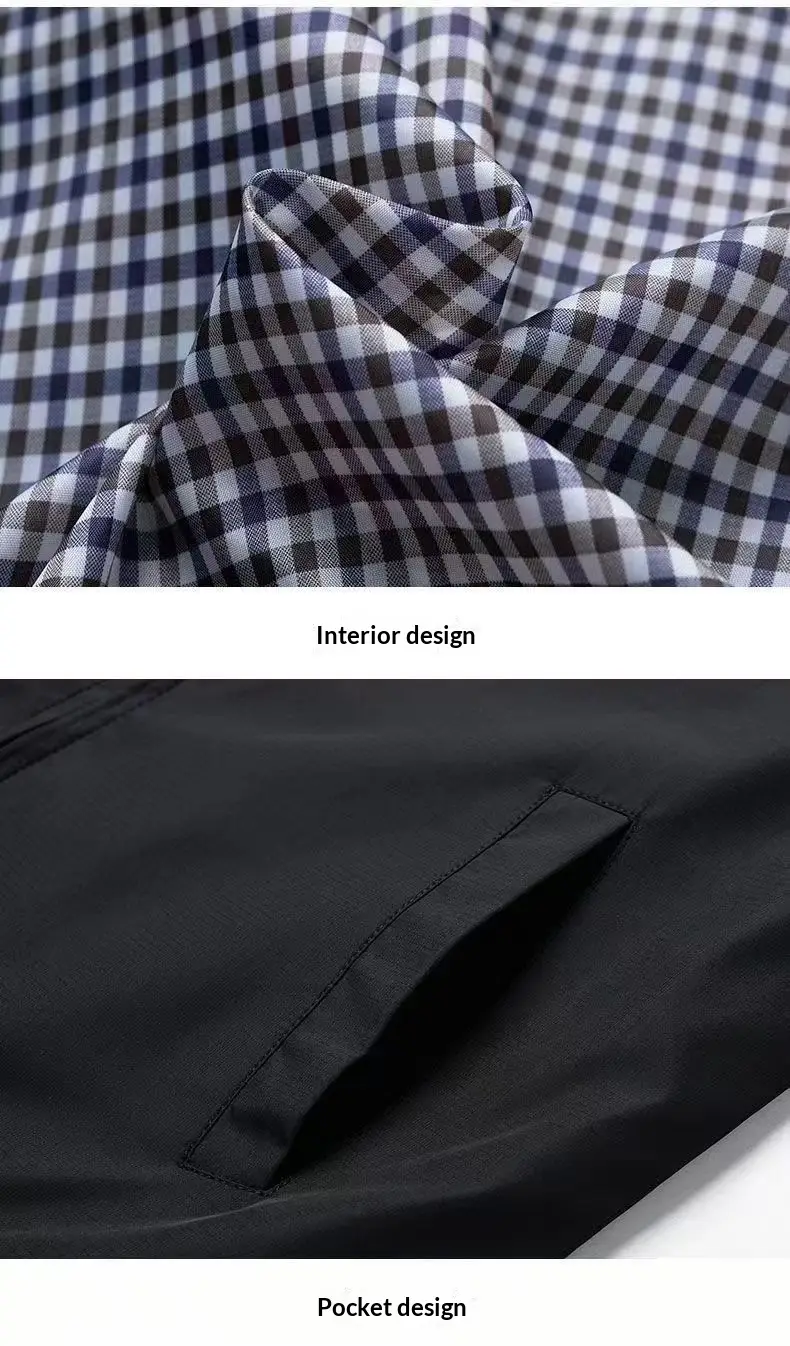 Fashionable Mens Mandarin-collar Business-casual Jacket