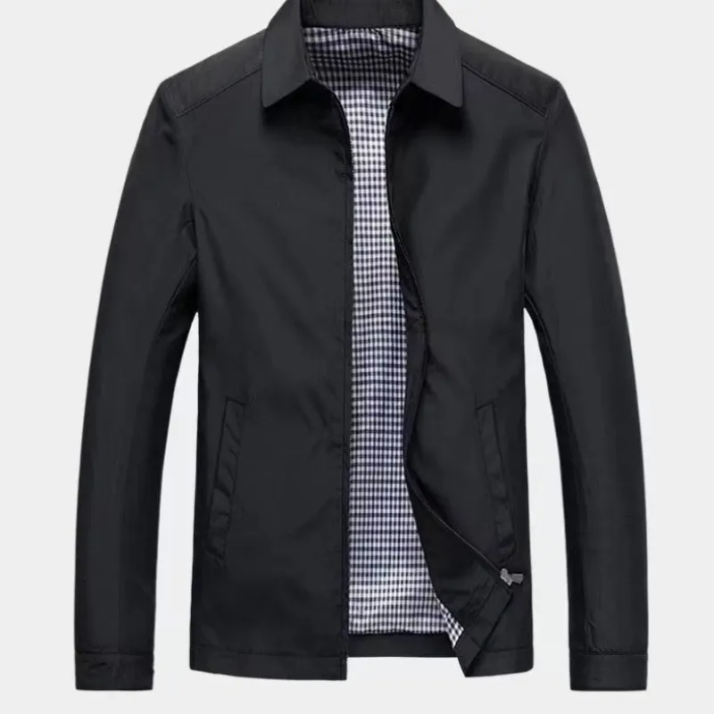 Fashionable Mens Mandarin-collar Business-casual Jacket
