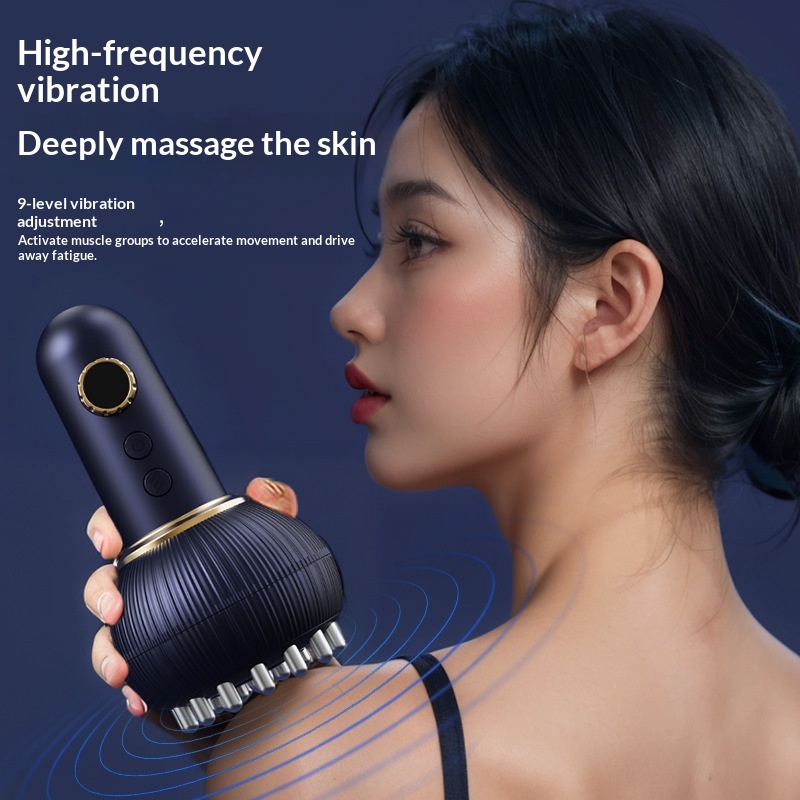 Electric Meridianstimulating Brush And Gua Sha Device Relieves Tension In The Shoulders And Neck Massages The Abdo