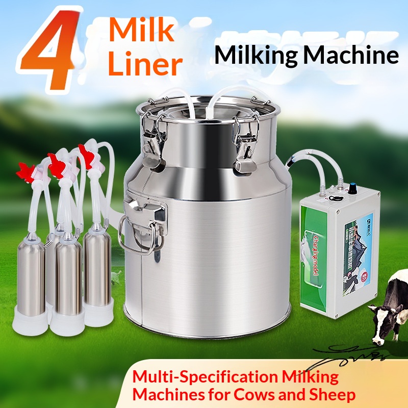 Cow And Sheep Milking Machine 10-liter Pulsating Vacuum Milker