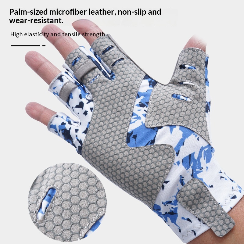Summer Sun-Protective Ice-Silk Fishing Gloves