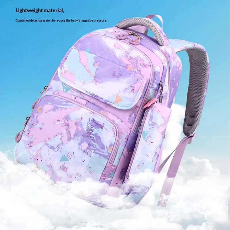 Elementary School Backpack Weight-Reducing Back-Supporting And High-Capacity