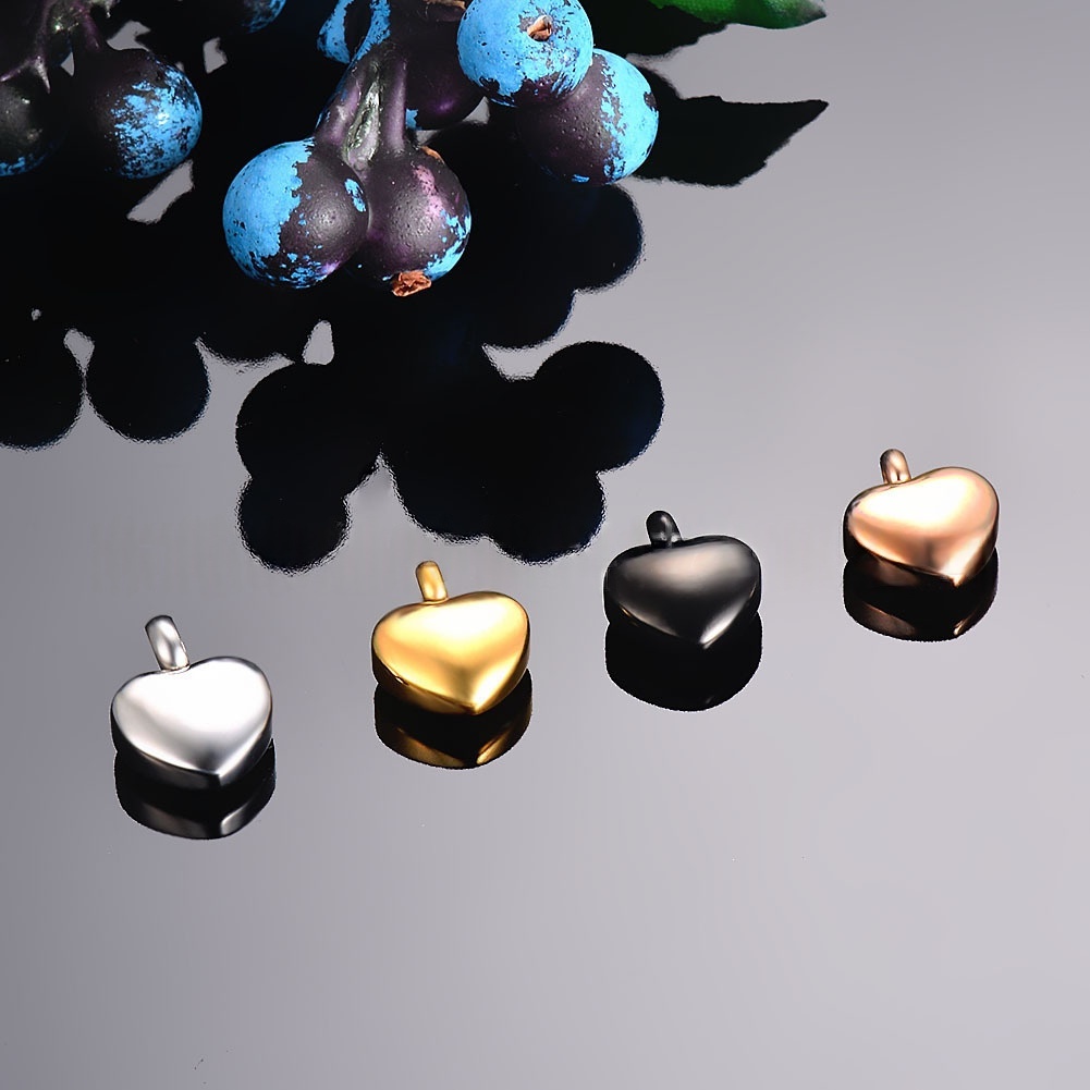 Four-color Stainless Steel Cremation Urn Necklacememorial Pendant For Loved Ones Or Pets Ashes, Featuring A Mini Heart-shaped Container