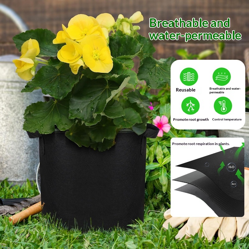 Planting Pot Non-woven Fabric Grow Bag Felt Thickened Vegetable Planter