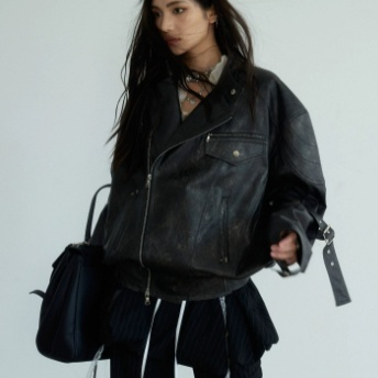 Dark Rock Genderless Futuristic Motorcycle Vintage Jacket